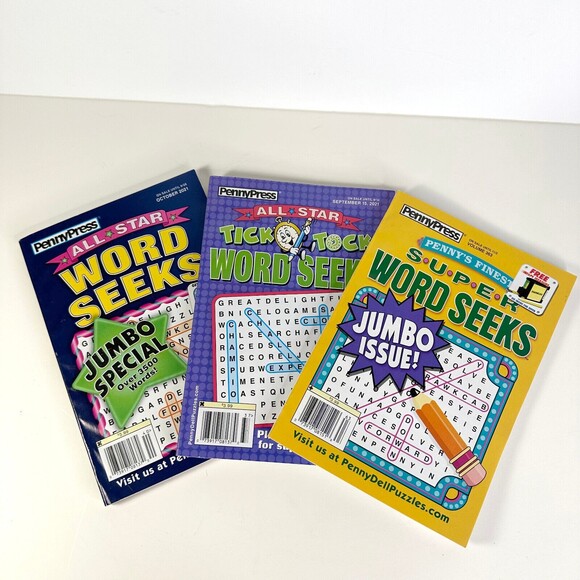 Penny Press Word Seeks Lot of 3 - Picture 1 of 12